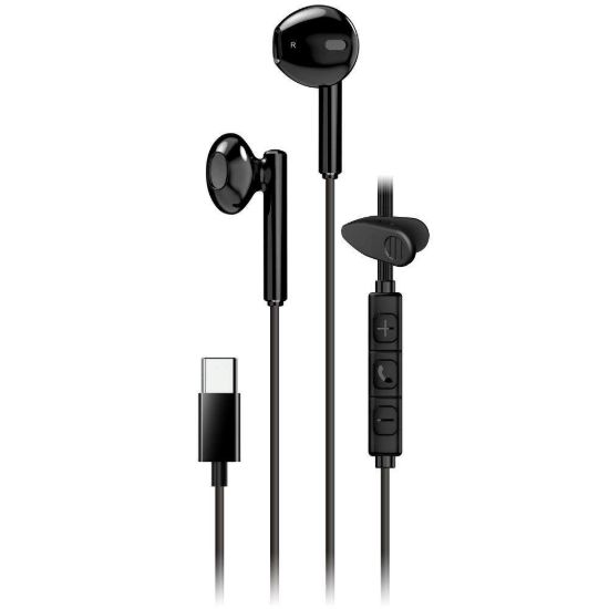 Obrázek GENIUS sluchátka HS- M366 headset, mikrofon, USB- C, rotáční klip, černá