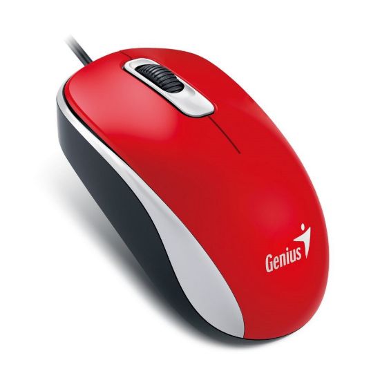 Obrázek GENIUS myš DX- 110, drátová, 1000 dpi, USB, červená