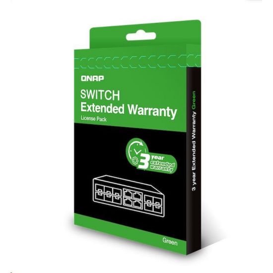 Obrázek QNAP LW- SWITCH- GREEN- 3Y elektronická prodlužujicí záruka 3 roky