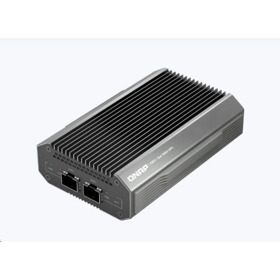 Obrázek QNAP QNA- UC10G2SF adaptér USB- C/ Thunderbolt 4 na 2x SFP+ (2xSFP+, 1xUSB- C4/ TB4, fanless)