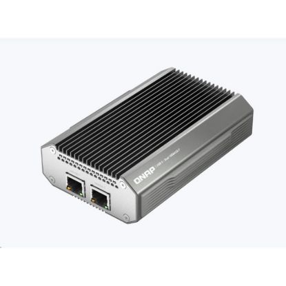 Obrázek QNAP QNA- UC10G2T adaptér USB- C/ Thunderbolt 4 na 2x 10 GBASE- T (2 x 10GbE, 1xUSB- C4/ TB4, fanless)