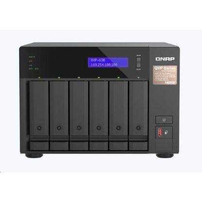 Obrázek QNAP QVP- 63B (4C/ i3/ 16 GBRAM/ 6xSATA/ 2xM.2/ 3xUSB3.2/ 1xHDMI/ 2 x 2, 5GbE/ 2xPCle)