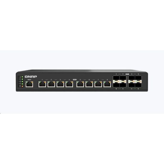 Obrázek QNAP switch QSW- IM3216- 8S8T (8xSFP+, 8 x 10GbE, IP20, fanless)
