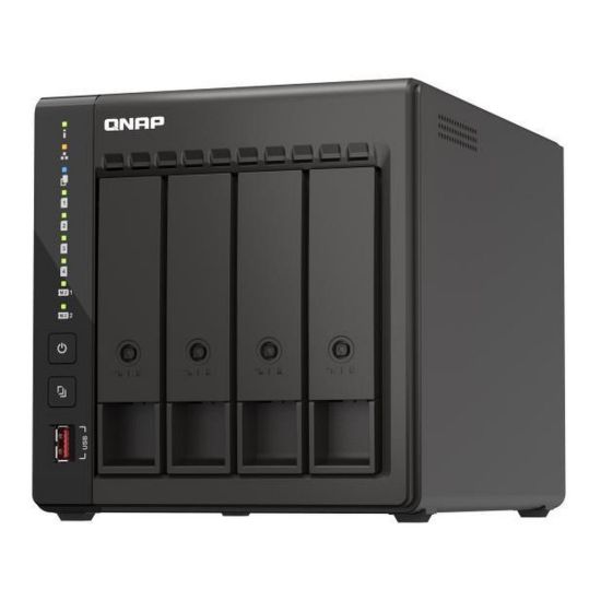 Obrázek QNAP TS- 453E- 8G (4C/ CeleronJ6412/ 2, 6GHz/ 8 GBRAM/ 4xSATA/ 2xM.2/ 2 x 2, 5GbE/ 2xUSB2.0/ 2xUSB3.2/ 2xHDMI)