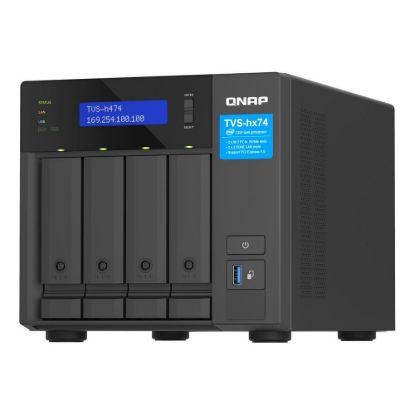 Obrázek QNAP TVS- h474- PT- 8G (2C/ PentiumGoldG7400/ 3, 7GHz/ 8 GBRAM/ 4xSATA/ 2xM.2/ 2 x 2, 5GbE/ 2xUSB3.2/ 1xHDMI/ 2xPCIe)