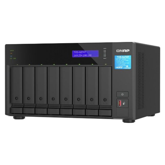 Obrázek QNAP TVS- h874T- i7- 32G (12C/ i7/ 32 GBRAM/ 8xSATA/ 2 x 2, 5GbE/ 2xM.2/ 3xUSB3.2/ 1xHDMI/ 2xTB/ 2xPCIe)