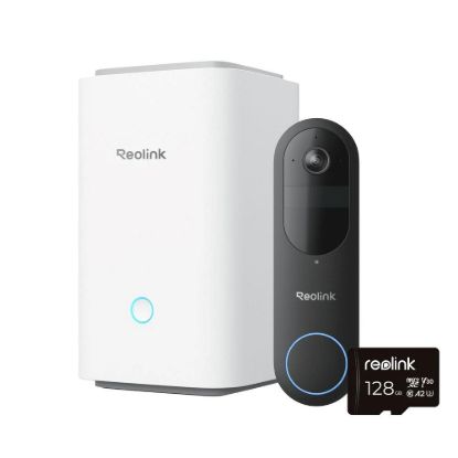 Obrázek REOLINK bezpečnostní video zvonek D340B + Hub 1 + 128 GB microSD