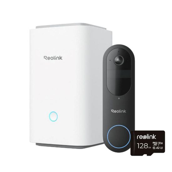 Obrázek REOLINK bezpečnostní video zvonek D340B + Hub 1 + 128 GB microSD