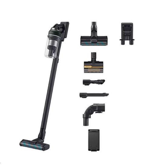 Obrázek Samsung 2- in- 1 stick vacuum Battery Dry Bagless 580 W Black, Chrome, Green, Wood, EU