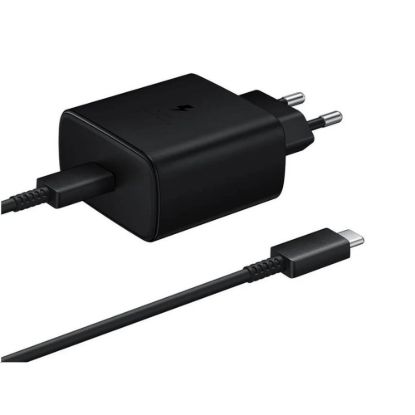 Obrázek Samsung cestovní nabíječka EP- T4511XBE, Fast Charging 45 W, USB- C + datový kabel USB- C, černá