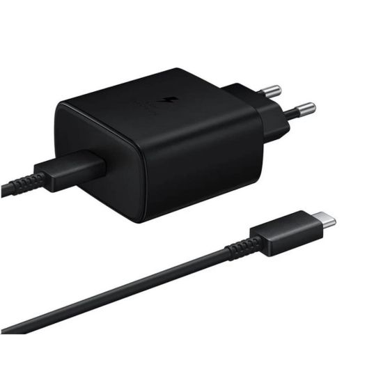 Obrázek Samsung cestovní nabíječka EP- T4511XBE, Fast Charging 45 W, USB- C + datový kabel USB- C, černá
