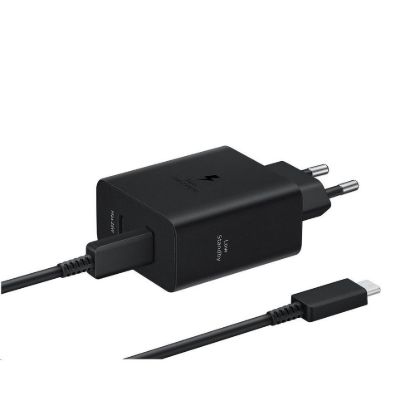 Obrázek Samsung Dual USB- C 50 W Cestovní nabíječka + USB- C Datový Kabel Black