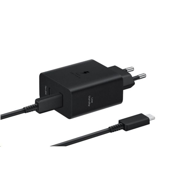 Obrázek Samsung Dual USB- C 50 W Cestovní nabíječka + USB- C Datový Kabel Black