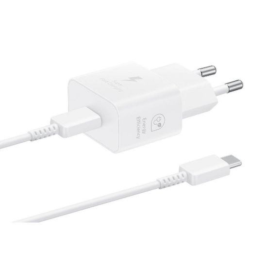 Obrázek Samsung síťová nabíječka EP- T2510XWE + kabel USB- C, 25 W, bílá
