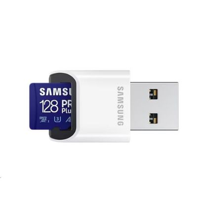 Obrázek Samsung micro SDXC karta 128 GB PRO Plus + USB adaptér