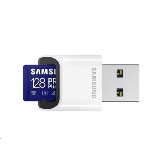 Obrázek Samsung micro SDXC karta 128 GB PRO Plus + USB adaptér