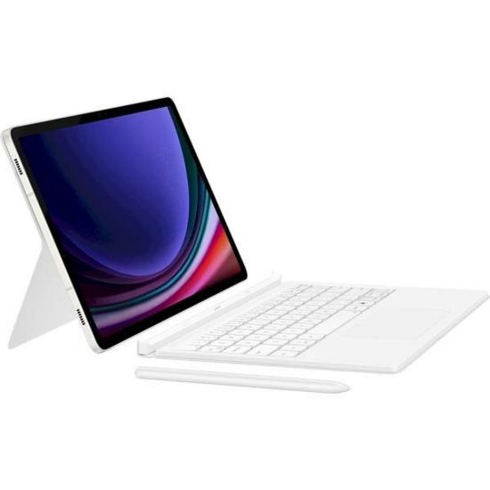 Obrázek Samsung pouzdro s klávesnicí EF- DX725UWE pro Galaxy Tab S9/ S9 FE, bílá