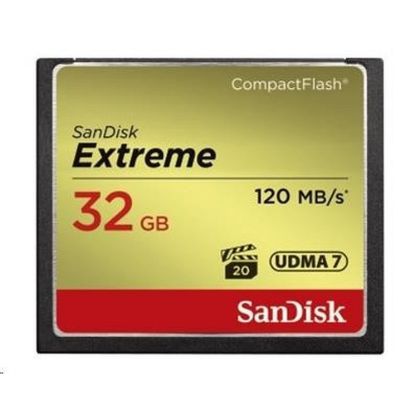 Obrázek SanDisk Compact Flash 32 GB Extreme (R: 120/ W: 85 MB/ s) UDMA7