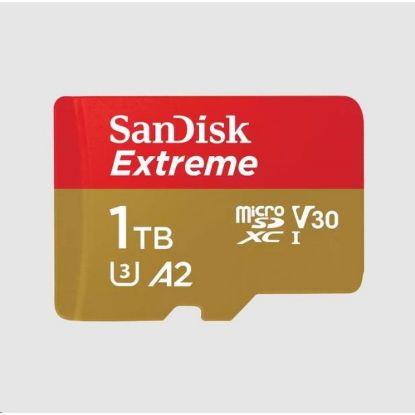 Obrázek SanDisk micro SDXC karta 1 TB Extreme (190 MB/ s Class 10, UHS- I U3 V30) + adaptér