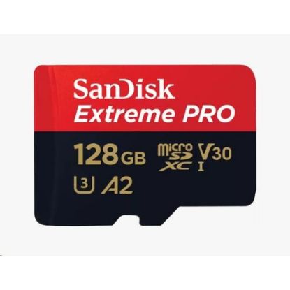 Obrázek SanDisk micro SDXC karta 128 GB Extreme PRO (200 MB/ s Class 10, UHS- I U3 V30) + adaptér