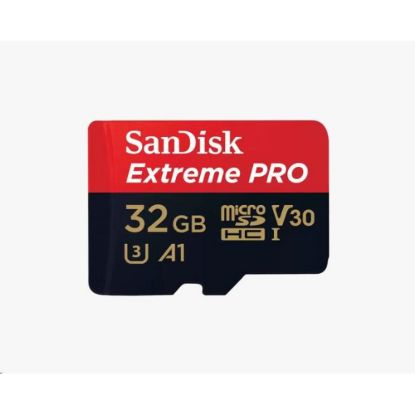 Obrázek SanDisk Micro SDXC karta 32 GB Extreme PRO (100MB/ s, Class 10 UHS- I V30) + adaptér