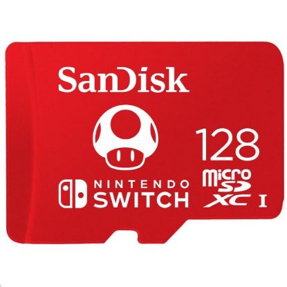 Obrázek SanDisk MicroSDXC karta 128 GB for Nintendo Switch (R: 100/ W: 90 MB/ s, UHS- I, V30, U3, C10, A1) licensed Product…