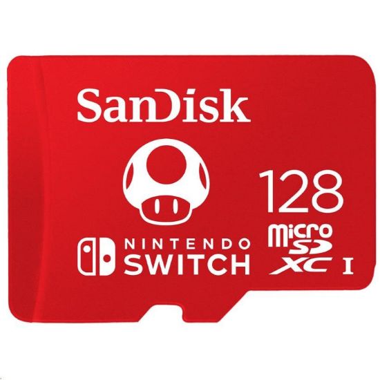 Obrázek SanDisk MicroSDXC karta 128 GB for Nintendo Switch (R: 100/ W: 90 MB/ s, UHS- I, V30, U3, C10, A1) licensed Product…