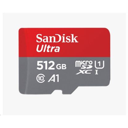 Obrázek SanDisk MicroSDXC karta 512 GB Ultra (100MB/ s, Class 10, Android) + adaptér