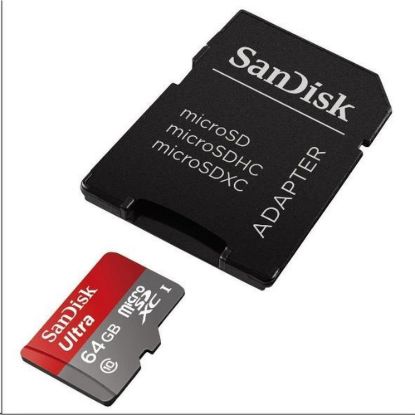 Obrázek SanDisk MicroSDXC karta 64 GB Ultra (80MB/ s, Class 10, Android) + adaptér