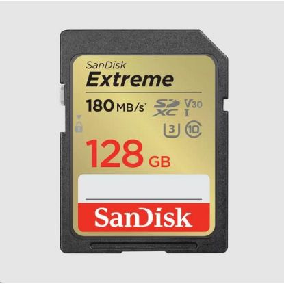 Obrázek SanDisk SDXC karta 128 GB Extreme (180 MB/ s Class 10, UHS- I U3 V30)