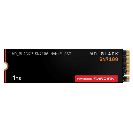 Obrázek WD BLACK SSD NVMe 1 TB PCIe SN7100 Powered by SanDisk, Gen4, (R: 7250, W: 6900MB/ s)