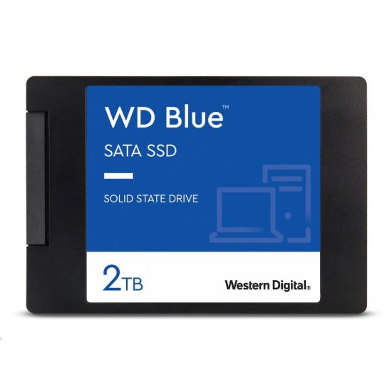 Obrázek WD BLUE SSD 3D NAND WDS200T3B0A 2 TB Powered by SanDisk, SATA/ 600, (R: 560, W: 530MB/ s), 2.5"