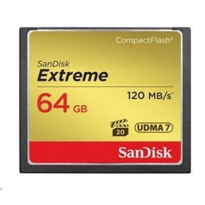 Obrázek SanDisk Compact Flash 64 GB Extreme (R: 120/ W: 85 MB/ s) UDMA7