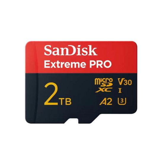 Obrázek SanDisk micro SDXC karta 2 TB Extreme PRO (250 MB/ s A2 UHS- I U3 V30) + adaptér
