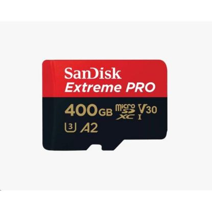 Obrázek SanDisk micro SDXC karta 400 GB Extreme PRO (200 MB/ s Class 10, UHS- I U3 V30) + adaptér