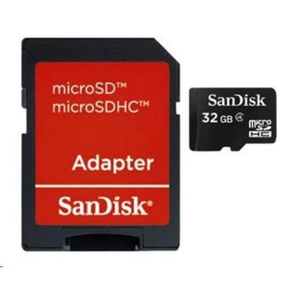 Obrázek SanDisk MicroSDHC karta 32 GB (Class 4) + adaptér