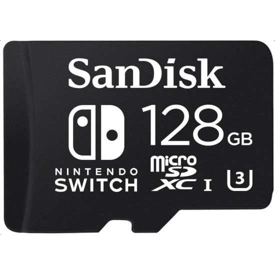 Obrázek SanDisk MIcroSDXC karta 128 GB for Nintendo Switch (R: 100/ W: 90 MB/ s, UHS- I, V30, U3, C10, A1) licensed Product
