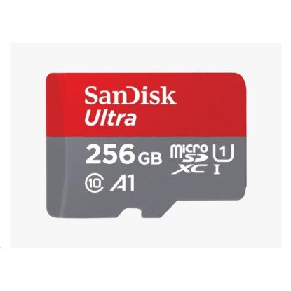 Obrázek SanDisk MicroSDXC karta 256 GB Ultra (150 MB/ s, A1 Class 10 UHS- I) + adaptér