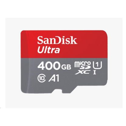 Obrázek SanDisk MicroSDXC karta 400 GB Ultra (120 MB/ s, A1 Class 10 UHS- I, Android) + adaptér