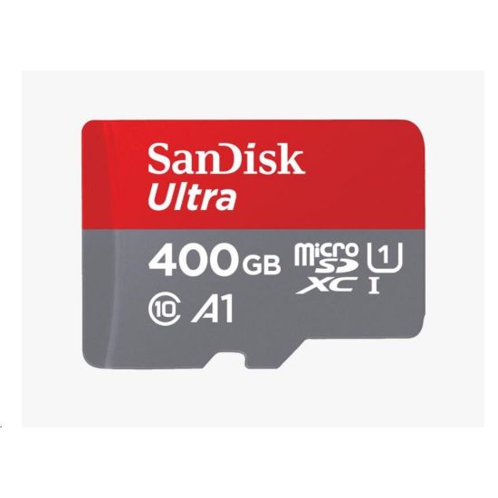 Obrázek SanDisk MicroSDXC karta 400 GB Ultra (120 MB/ s, A1 Class 10 UHS- I, Android) + adaptér