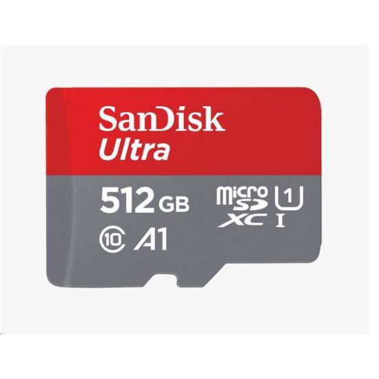 Obrázek SanDisk MicroSDXC karta 512 GB Ultra (150 MB/ s, A1 Class 10 UHS- I) + adaptér