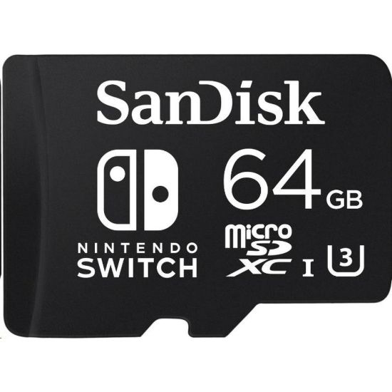 Obrázek SanDisk MIcroSDXC karta 64 GB for Nintendo Switch (R: 100/ W: 90 MB/ s, UHS- I, V30, U3, C10, A1) licensed Product