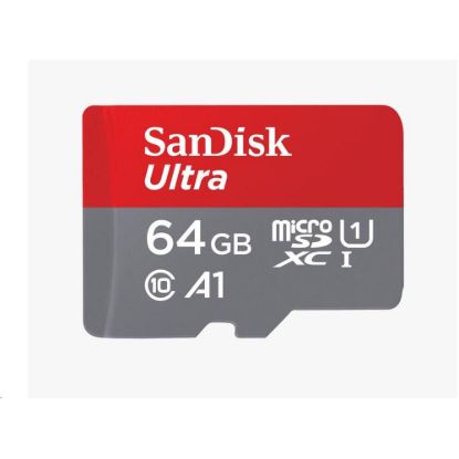 Obrázek SanDisk MicroSDXC karta 64 GB Ultra (140 MB/ s, A1 Class 10 UHS- I) + adaptér