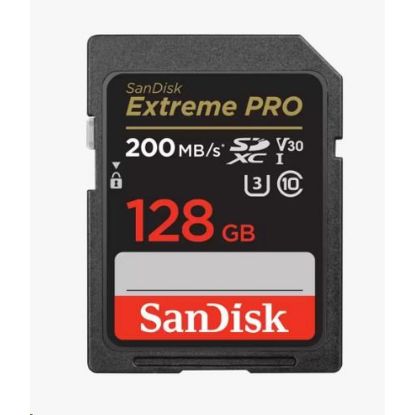 Obrázek SanDisk SDXC karta 128 GB Extreme PRO (200 MB/ s Class 10, UHS- I U3 V30)