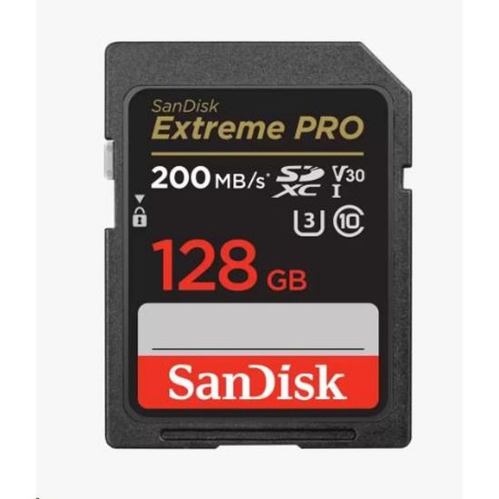 Obrázek SanDisk SDXC karta 128 GB Extreme PRO (200 MB/ s Class 10, UHS- I U3 V30)
