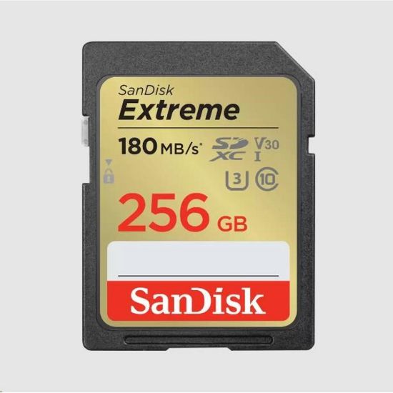 Obrázek SanDisk SDXC karta 256 GB Extreme (190 MB/ s Class 10, UHS- I U3 V30)