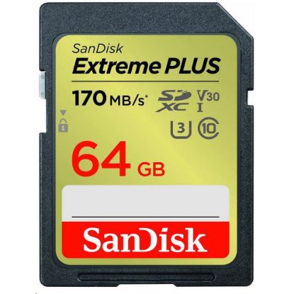 Obrázek SanDisk SDXC karta 64 GB Extreme PLUS (200 MB/ s Class 10, UHS- I U3 V30)