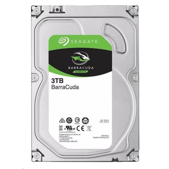Obrázek SEAGATE HDD 3 TB BARRACUDA, 3.5", SATAIII, 5400 RPM, Cache 256MB