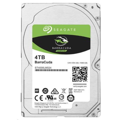 Obrázek SEAGATE HDD 4 TB BARRACUDA, 2.5", SATAIII, 5400 RPM, Cache 128MB, 15mm
