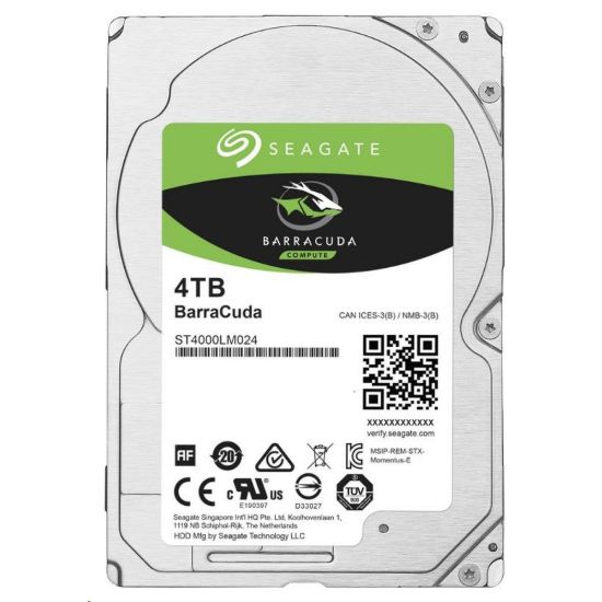 Obrázek SEAGATE HDD 4 TB BARRACUDA, 2.5", SATAIII, 5400 RPM, Cache 128MB, 15mm